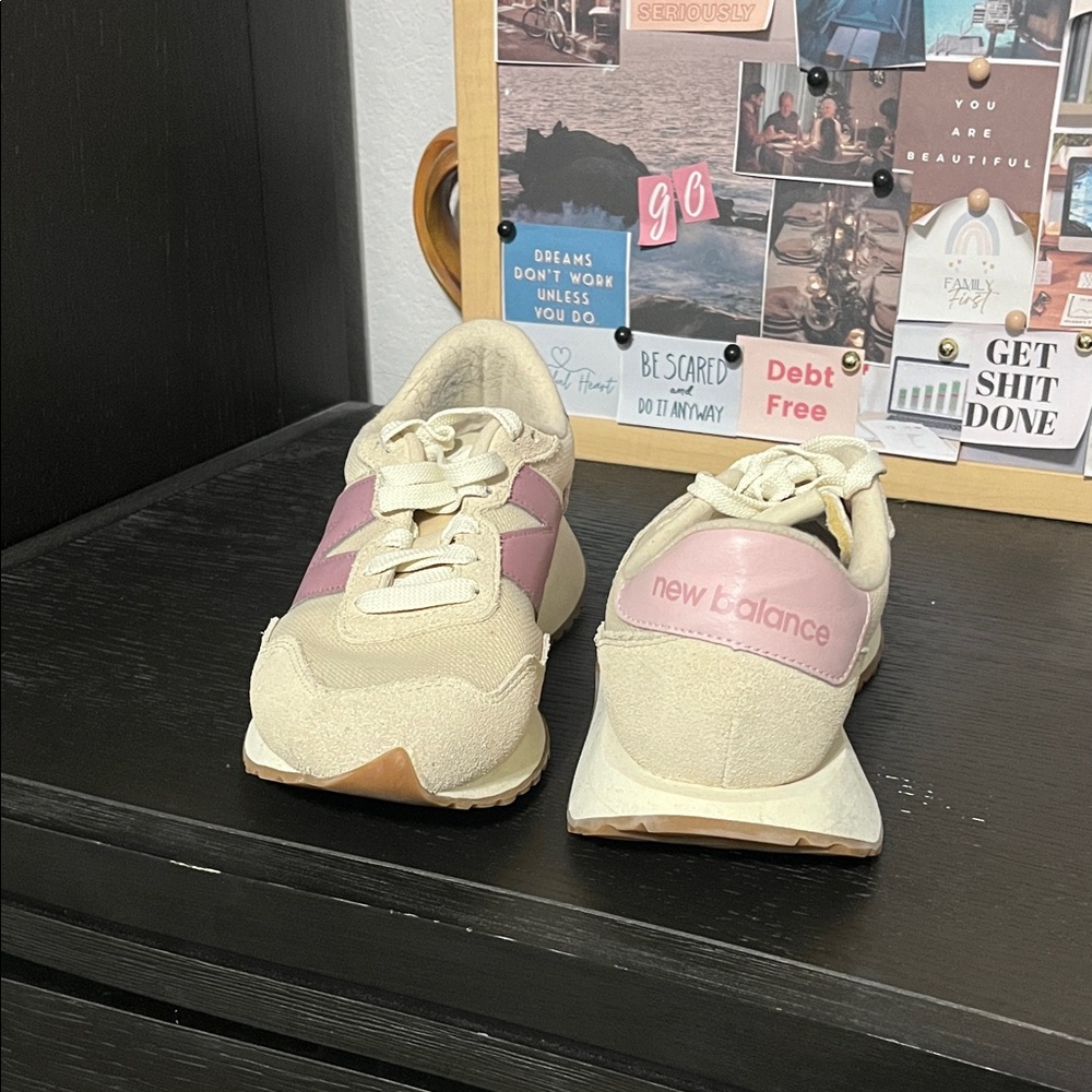 New Balance Women's Sneakers in Pink and Cream
